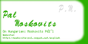 pal moskovits business card